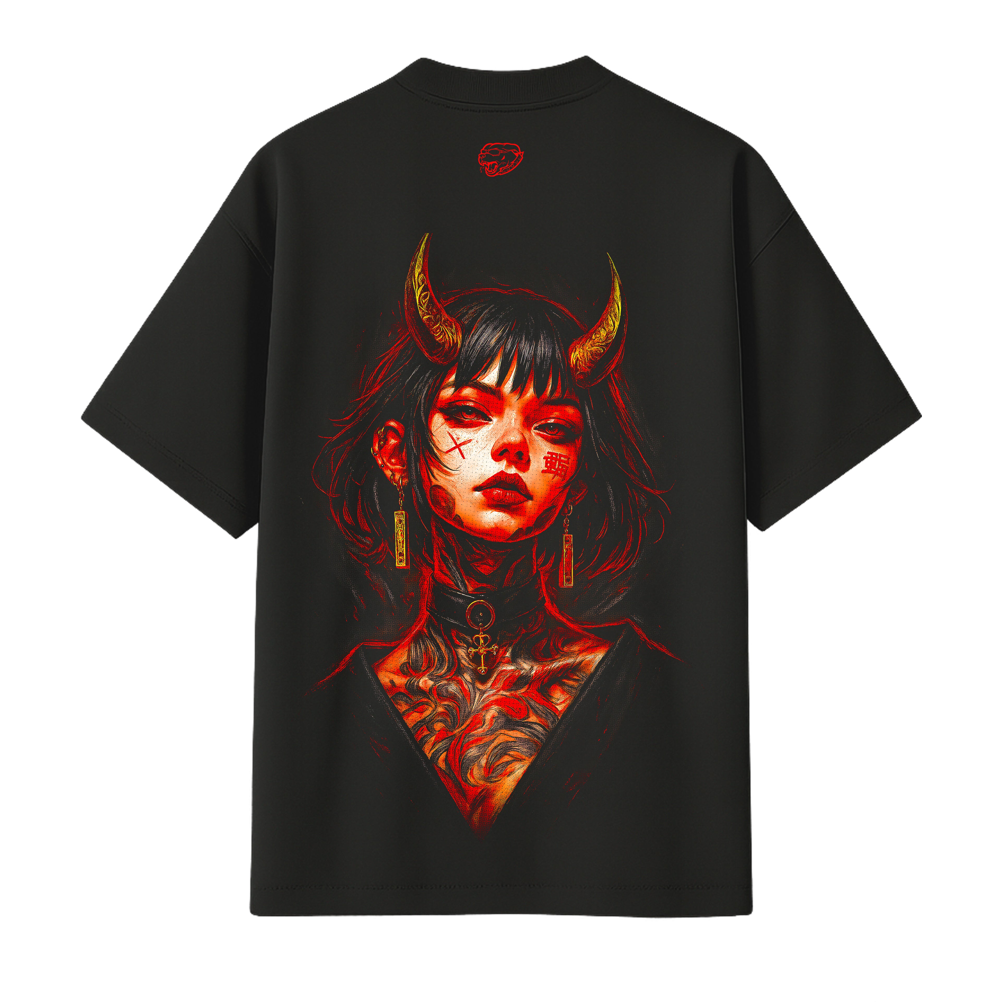 Crimson Oni Oversized Tee